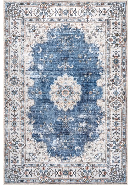 Yeni Desen Yıkanabilir Kaymaz Tabanlı Bohem Tarz Dijital Baskı Salon Halısı, Yumuşak Dokulu Lüks Halı Modeli ve 40 x 60 Mavi Renk Dikdörtgen Halı fırsatları