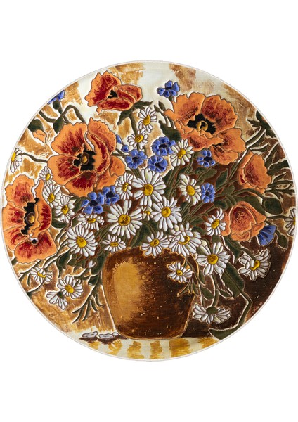 Yeni Desen Yıkanabilir Kaymaz Tabanlı Bohem Tarz Dijital Baskı Salon Halısı, Yumuşak Dokulu Lüks Halı Modeli ve 50 x 50 Çok Renkli Renk Yuvarlak Halı fırsatları