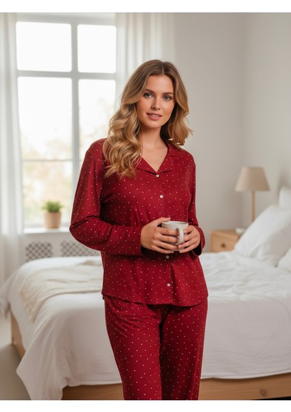 Süet Gömlek Pijama Takımı 7001 Puantiyeli modelleri