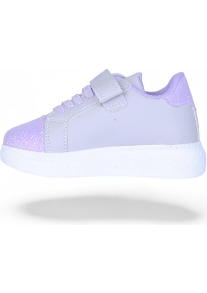 4120 Gri-Lila Kız Çocuk Sneaker Spor Ayakkabı modelleri