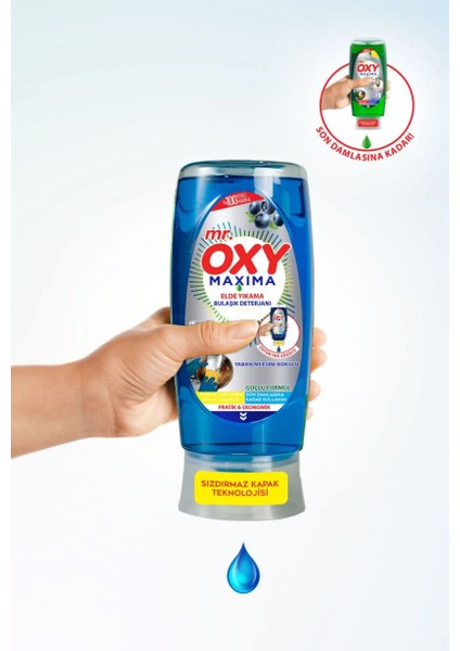 Mr. Oxy Maxima Elde Yıkama Bulaşık Deterjanı Yaban Mersini Kokulu 650 ml * 6 Adet modelleri