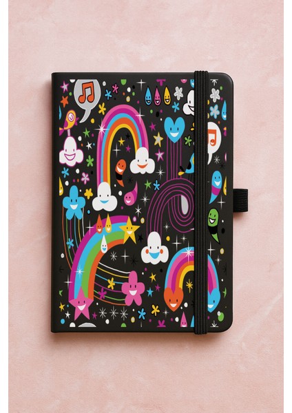 Promosyon Tarihsiz Premium Termo Defter Desenli 192 Yaprak - Raindrops