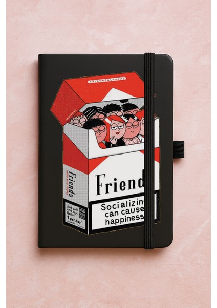 Promosyon Tarihsiz Premium Termo Defter Desenli 192 Yaprak - Social