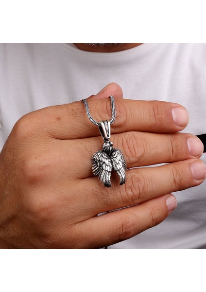 925 Ayar Gümüş Kartal Motifli Kolye fiyatları