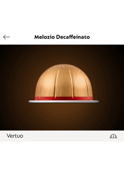 Melozio Decaffeinato Vertuo Kapsül Kahve 10 Lu (Vertuo Makineler Için Uygundur)