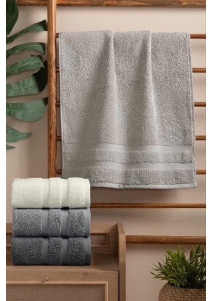 Altınbaşak Jakarlı 4´lü 50X90 El Havlusu Nori V2