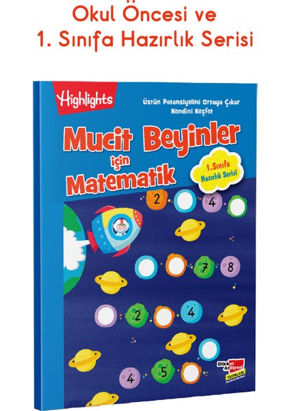 Okul Öncesi ve 1. Sınıf Hazırlık Serisi | Mucit Beyinler Matematik Sayı Çalışmaları Aktivite Kitabı