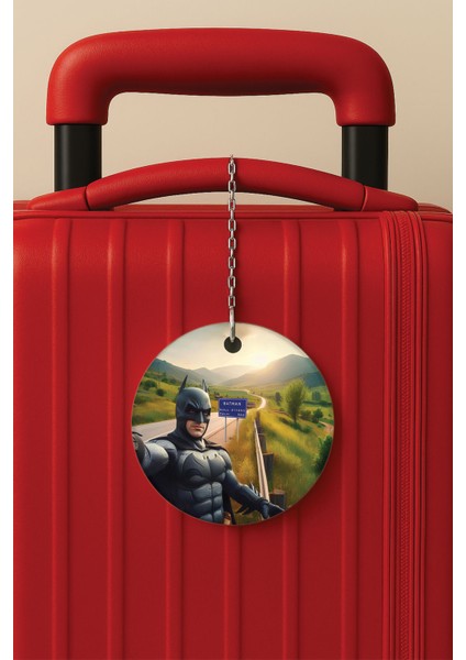 Desenli Baskılı Pleksi Zincir Aparatlı Bavul Etiketi Valiz Etiketi Batman-Turkiye