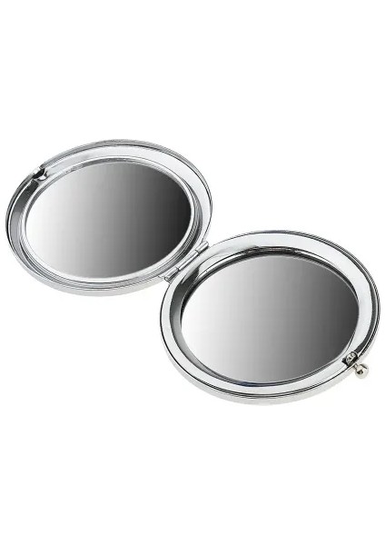 Promosyon Yuvarlak Cep Aynası Gümüş Renk indirimleri
