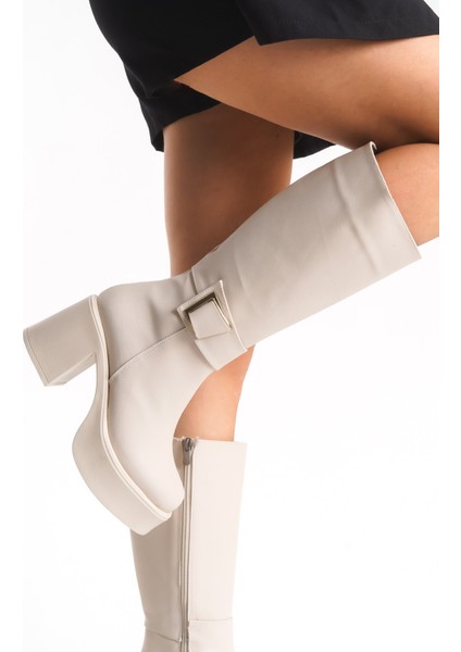 Kadın Aksesuarlı Kalın Taban & Topuklu Çizme 914311-Z fırsatları