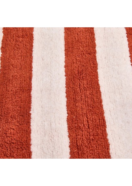 Soft Tufting Line Banyo Paspası - Ekru / Kiremit - 60X90 cm modelleri