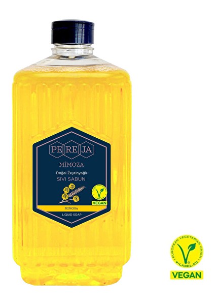 3 Adet Pereja 1500 ml Doğal Zeytinyağlı Sıvı Sabun Mimoza