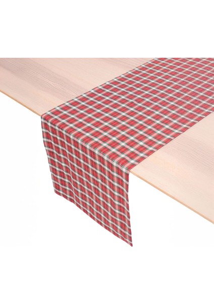 Soft Ekose Runner - Renkli - 50X150 cm