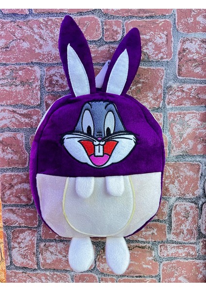 Peluş Çocuk Sırt Çantası - Labubu Hello Kitty Kuromi Stitch Mickey Mouse Bugs Bunny Çanta