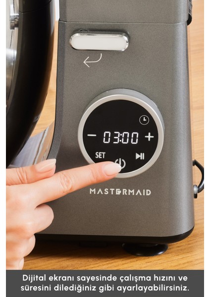 2000W Yüksek Güçlü ve 7 Litrelik Büyük Hazneli Dijital Ekranlı Çırpma, Karıştırma ve Hamur Yoğurma Makinesi & Mutfak Şefi + Hassas Mutfak Tartı indirimleri