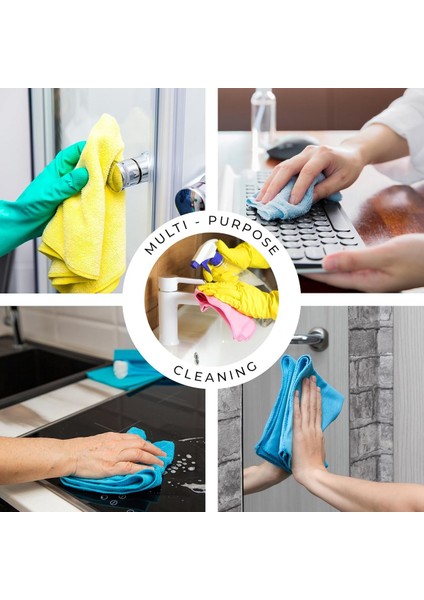 Mikrofiber Bez,mikrofiber Temizlik Bezi,çok Amaçalı Ekonomik Temizlik Bezi 30X30CM 12 Adet modelleri