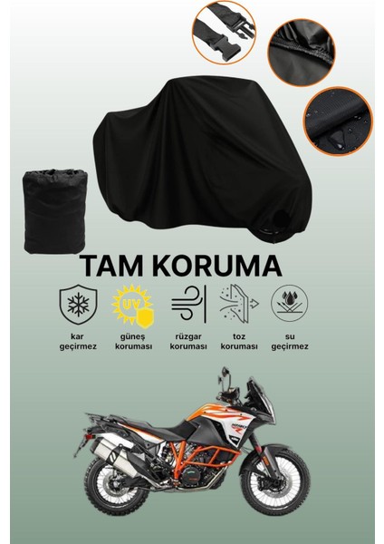 Siyah Ktm 1290 Super Adventure R Uyumlu Motor Branda, Koruyucu Örtü, Motosiklet Brandası