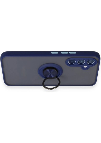 Nrzsnt Newface Samsung Galaxy A54 5g Kılıf Montreal Yüzüklü Silikon Kapak - Lacivert modelleri