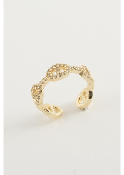 Oval Zirkon Taşlı Yüzük