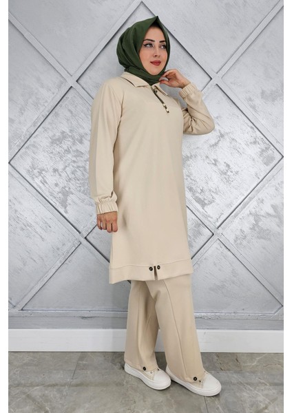 Kadın Düğme Detaylı Tesettür Takım fiyatları