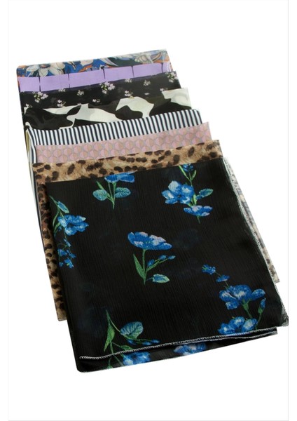 Karışık Desenli Şifon Fular 50 cm fiyatları