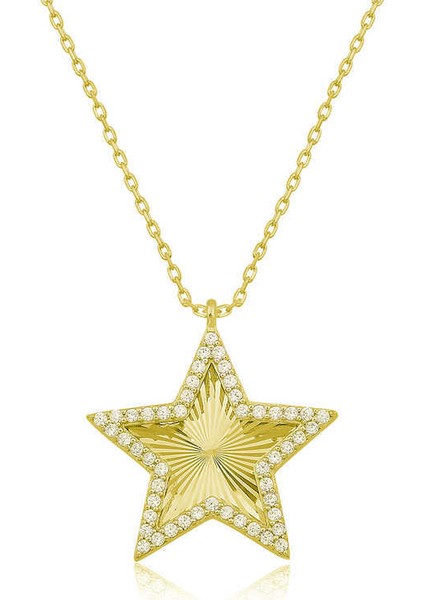 Gümüş Gold Fırfır Desenli Yıldız Kadın