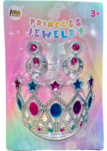 Prenses Tacı ve Küpe Seti