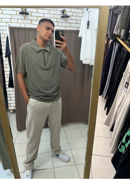 Modal Yakalı Fermuarlı Tshirt modelleri