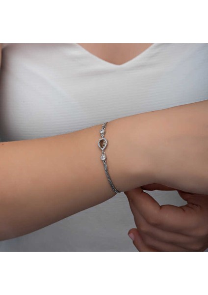 ​Gümüş Damla Zultanit Taşlı Kadın Bileklik