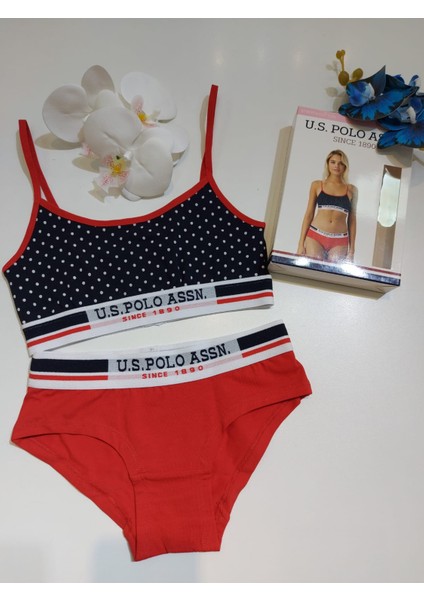 Us Polo Assn Kadın Büstiyer Slip Takım 66252 modelleri