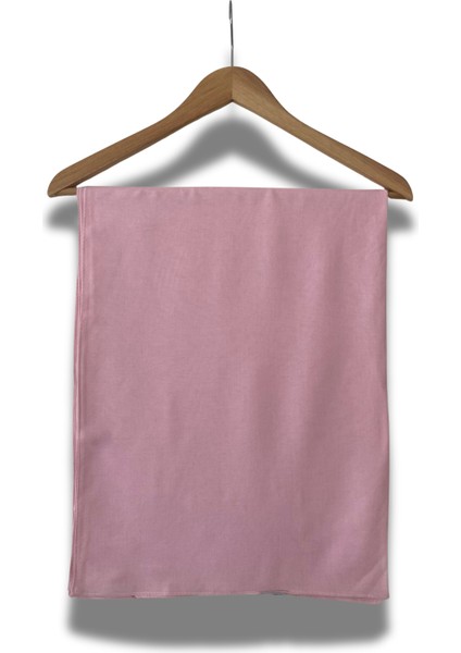 Düz Renk Pudra Pembe Şal – Mat Tok Duruş, Kaymaz Yüzey, Dört Mevsim Tesettür Şal