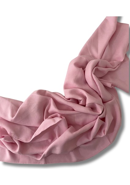 Düz Renk Pudra Pembe Şal – Mat Tok Duruş, Kaymaz Yüzey, Dört Mevsim Tesettür Şal modelleri