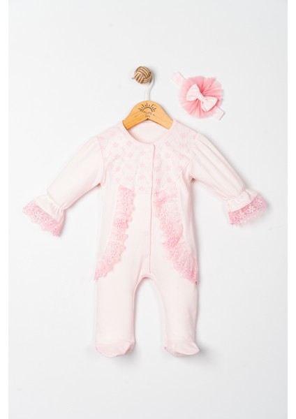 Kız Bebek Mevlütlük Tulum Bandanalı Dantelli fiyatları