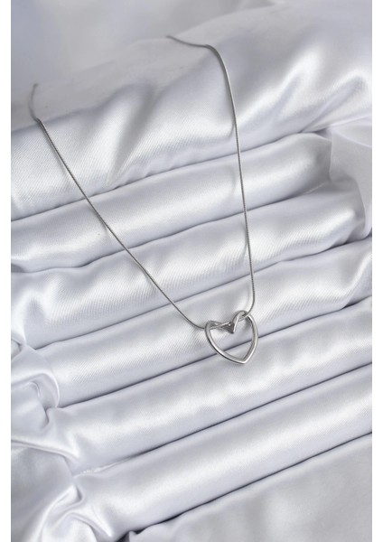 Bfs 316L Çelik Gümüş Renk Kalp Model Kadın Kolye fiyatları