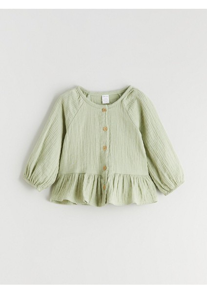 Bisiklet Yaka Kız Bebek Müslin Gömlek ve PANTOLON_8684690929531 fiyatları