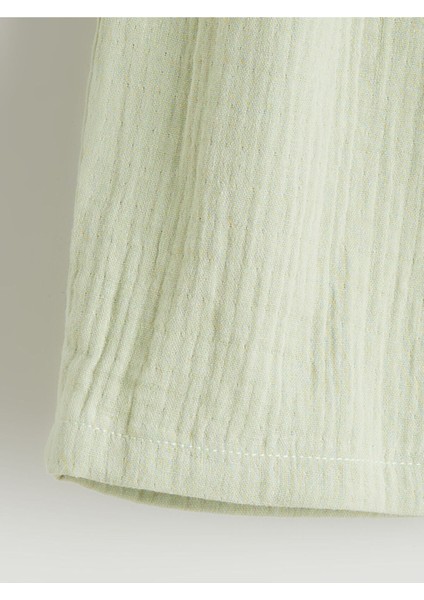 Bisiklet Yaka Kız Bebek Müslin Gömlek ve PANTOLON_8684690929531