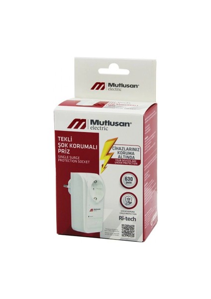 Tekli Şok Korumalı Priz Golyat Rİ-TECH-001 (5324)