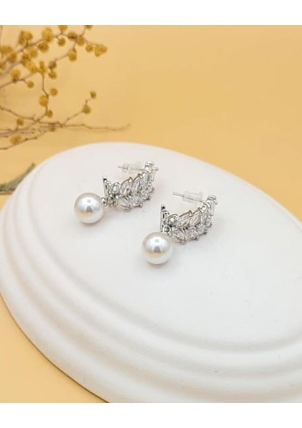 Serena Inci Yaprak Silver Küpe indirimleri