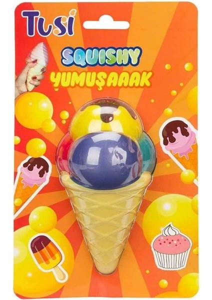 Squishy Top Dondurma: Slow Rising Stres Topu! Büyük Boy Yumuşacık Figür
