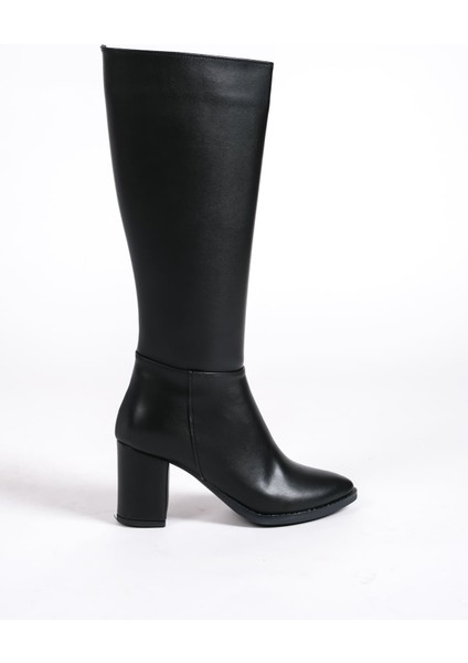 Fıorella Bağcıksız Fermuarlı Ortopedik Taban Kadın Çizme Cst - Siyah indirimleri