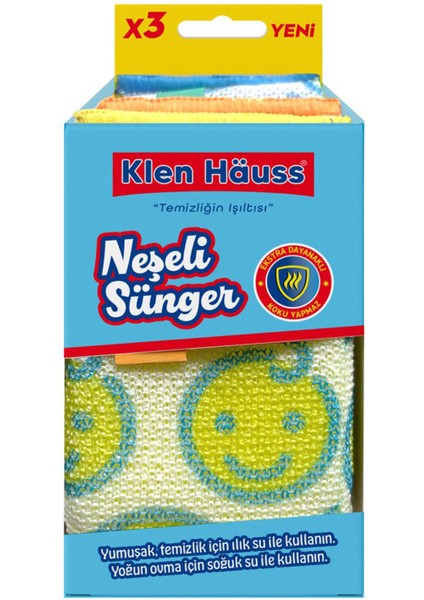 Neşeli Sünger 3'lü 3 Adet