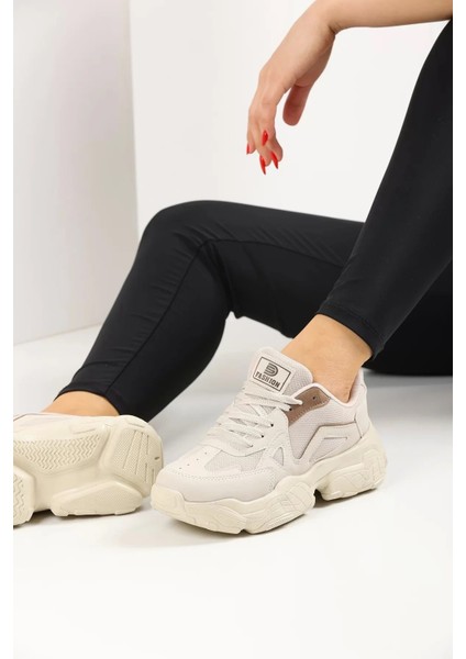 Kadın Sneaker Bağcıklı Spor Ayakkabı Günlük Okul 141NAV