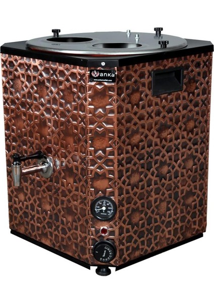 Yeni Nesil Çay Makinesi 2 Demlikli 25 Litre Bakır