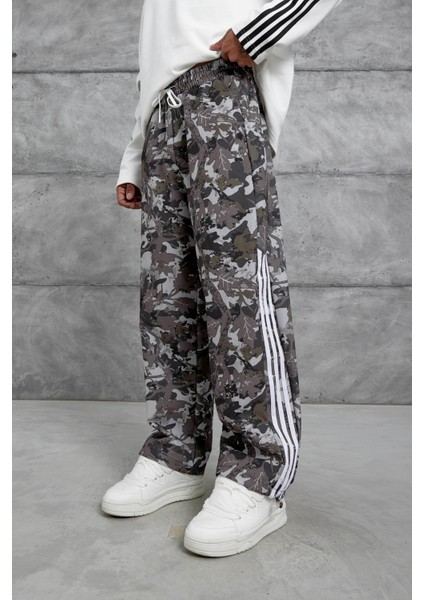 Yeşil Kamuflaj Desenli Paraşüt Kumaş Eşofman