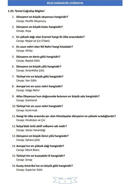 Bilgi Yarışmalarına Hazırlık Soru Bankası (2500 Soru) indirimleri