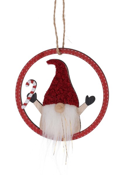 Kırmızı Noel Baba Figürlü Yılbaşı Ağaç Süsü 2 Adet