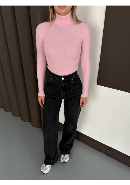 Unisex Pamuklu Balıkçı Yaka Boğazlı Kazak