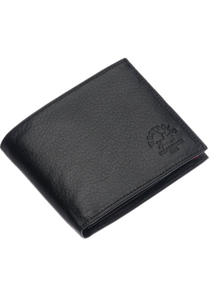 Hakiki Deri Bozuk Para ve Kart Bölmeli Erkek Cüzdanı - Siyah-Kırmızı fiyatları