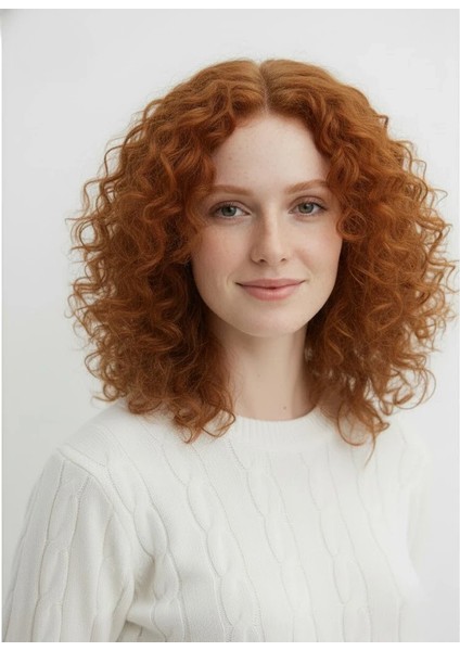 Kadın Saç Örgü Desenli Fit Bisiklet Yaka Yumuşak Triko Kazak"