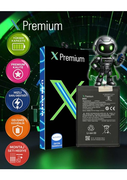 Xpremium Xiaomi Redmi 10 Prime Uyumlu Batarya Pil Süper Yüksek Kalite 5000 Mah BN63